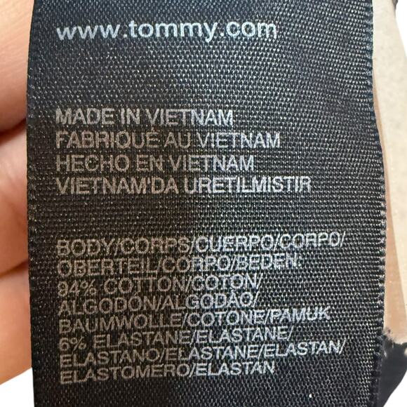 Tommy Hilfiger navy blue and white polka dot stretchy sheath dress - 14 - Picture 5 of 5